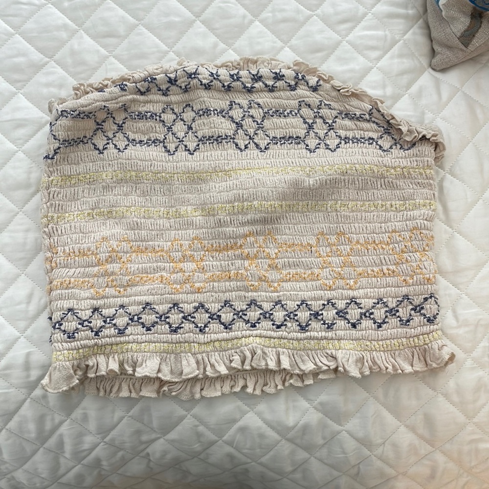 Urban Outfitters Embroided Tube Top